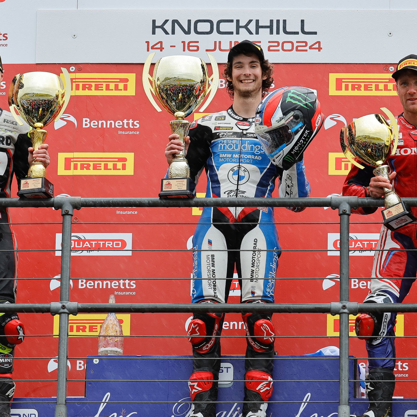 Rory Skinner, BSB, 2024, Knockhill, race two, 15th June, sprint, podium, Iddon, Bridewell